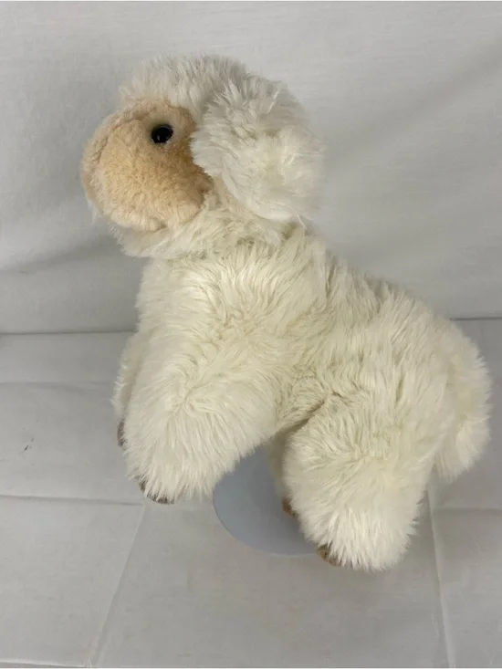 KinderGund Plush Lamb Sheep Stuffed Animal Rattle Vintage 1988 Cream Soft Toy - Picture 2 of 9